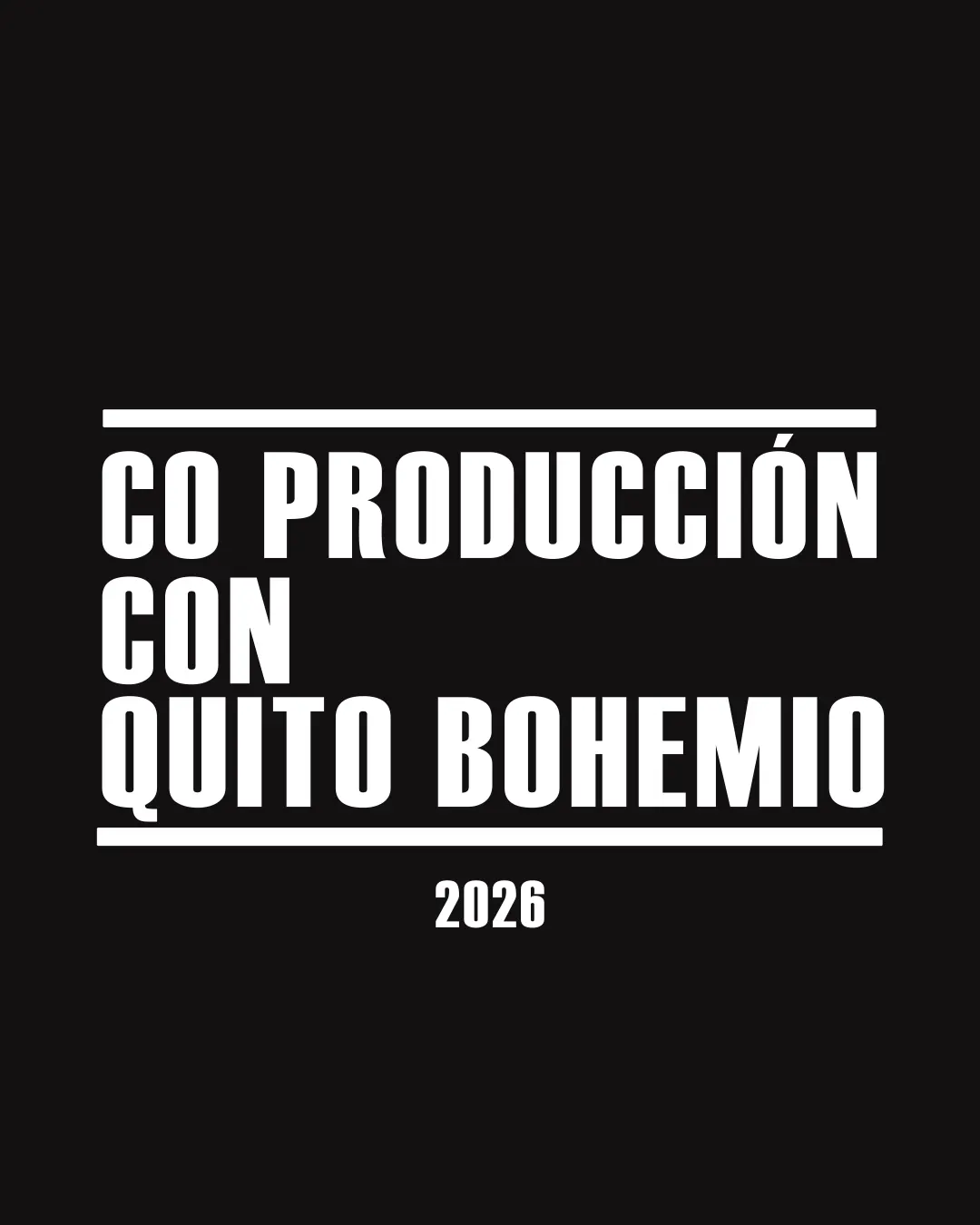 Afiche de Co Producción con Quito Bohemio