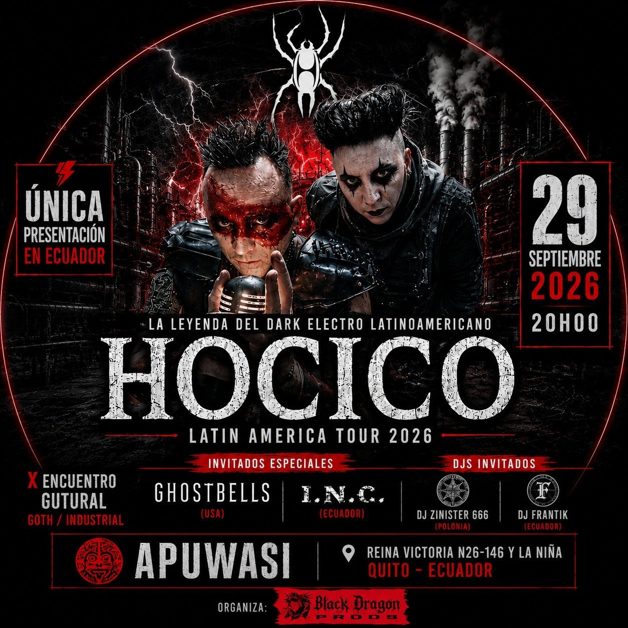 Hocico en Ecuador