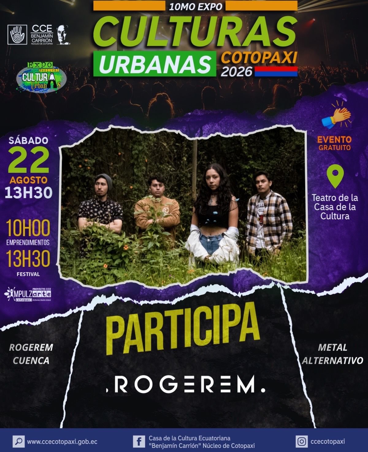 Flyer de Culturas Urbanas - 10ma Expo