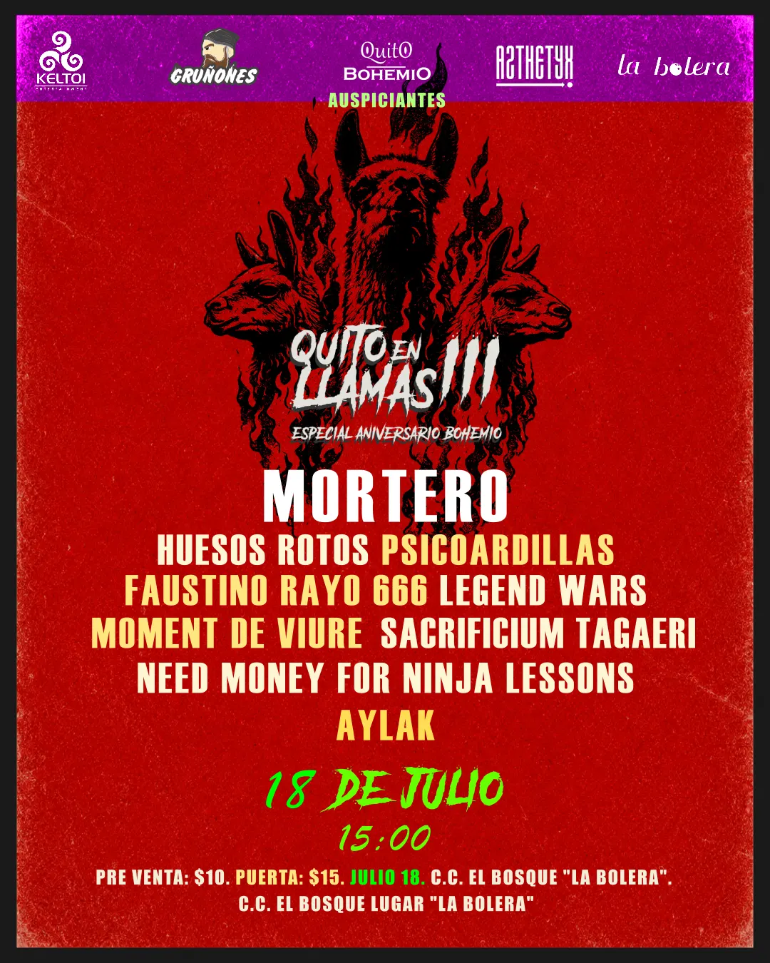 Flyer de Quito en Llamas 3 - 2do día
