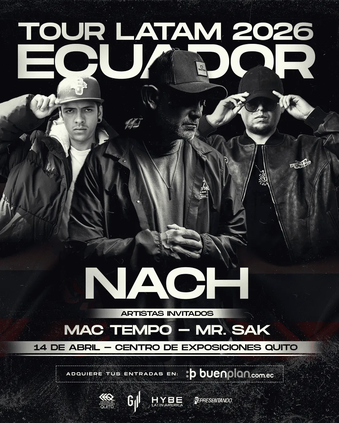Flyer de Nach Tour Latam 2026 - Ecuador