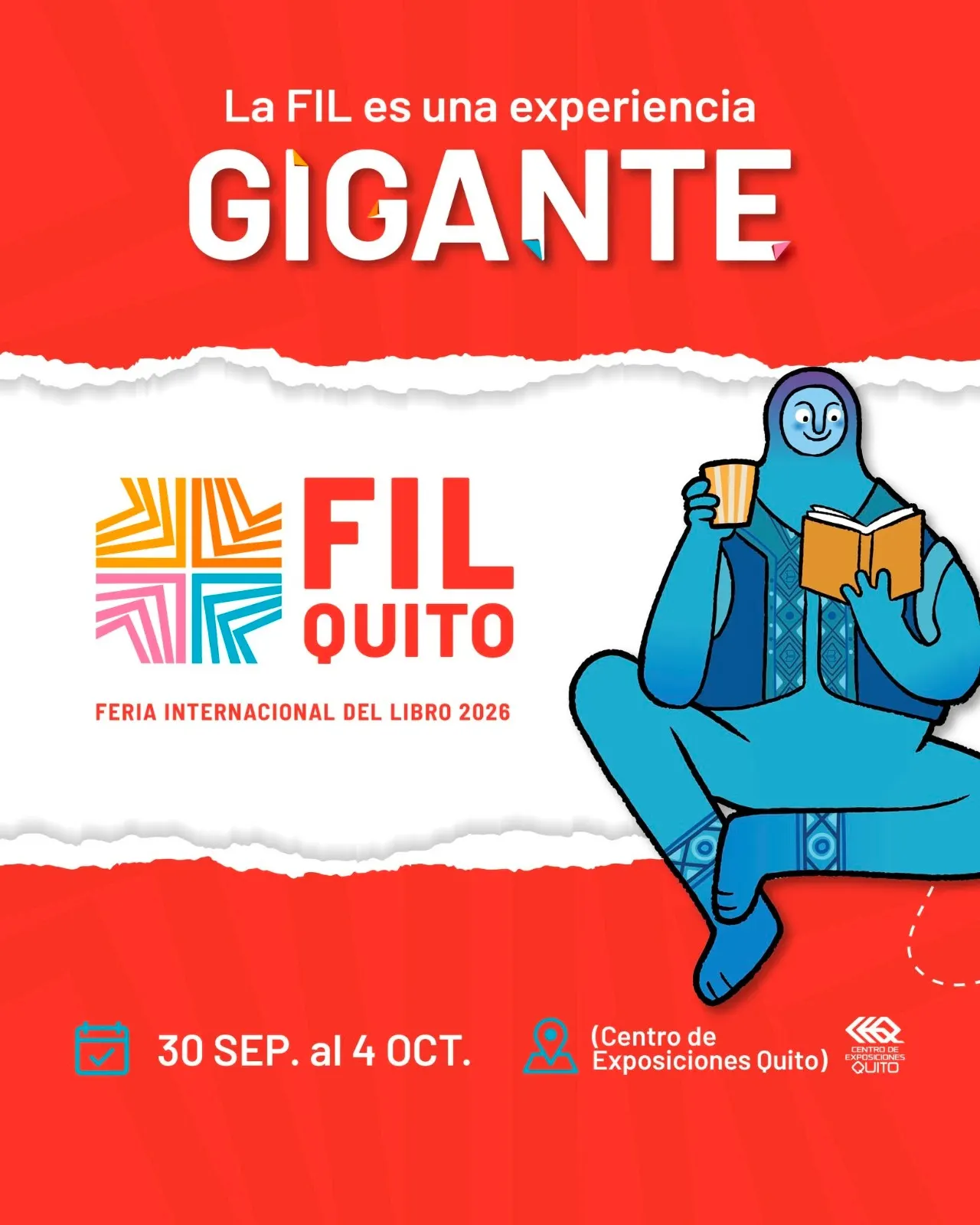 Flyer de Feria Internacional del libro de Quito - 2026