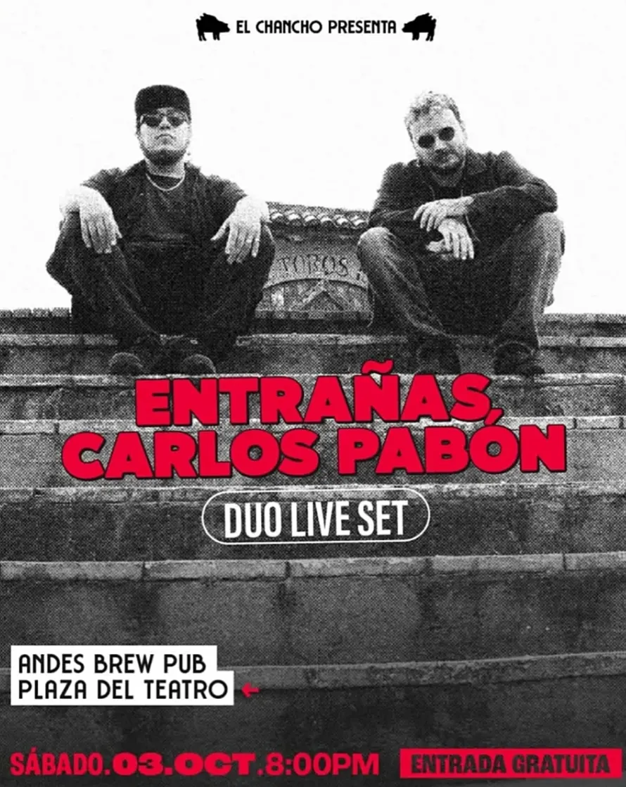 Flyer de Entrañas Duo Live Set