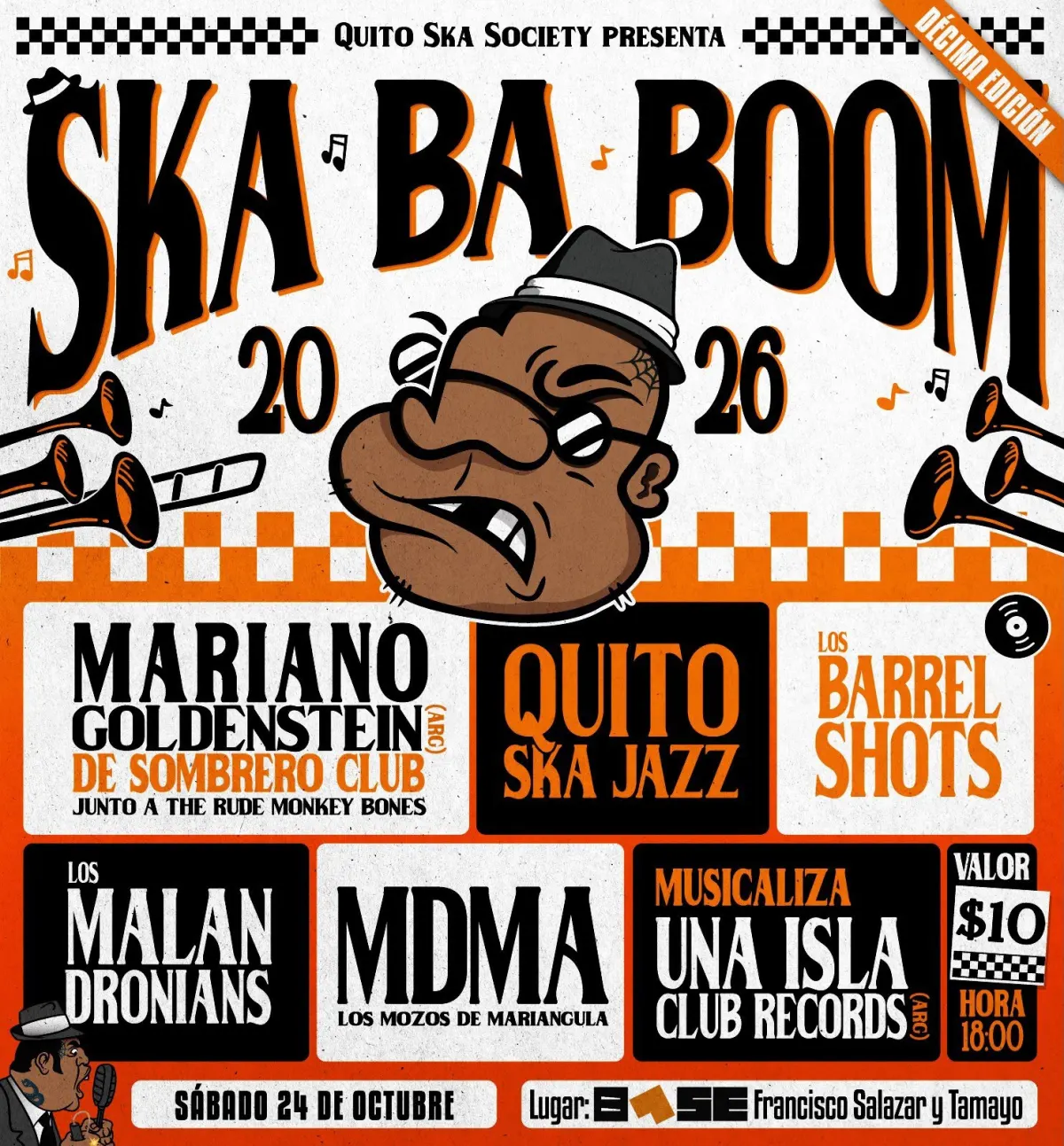 Flyer de Ska Ba Boom 10cima edición!