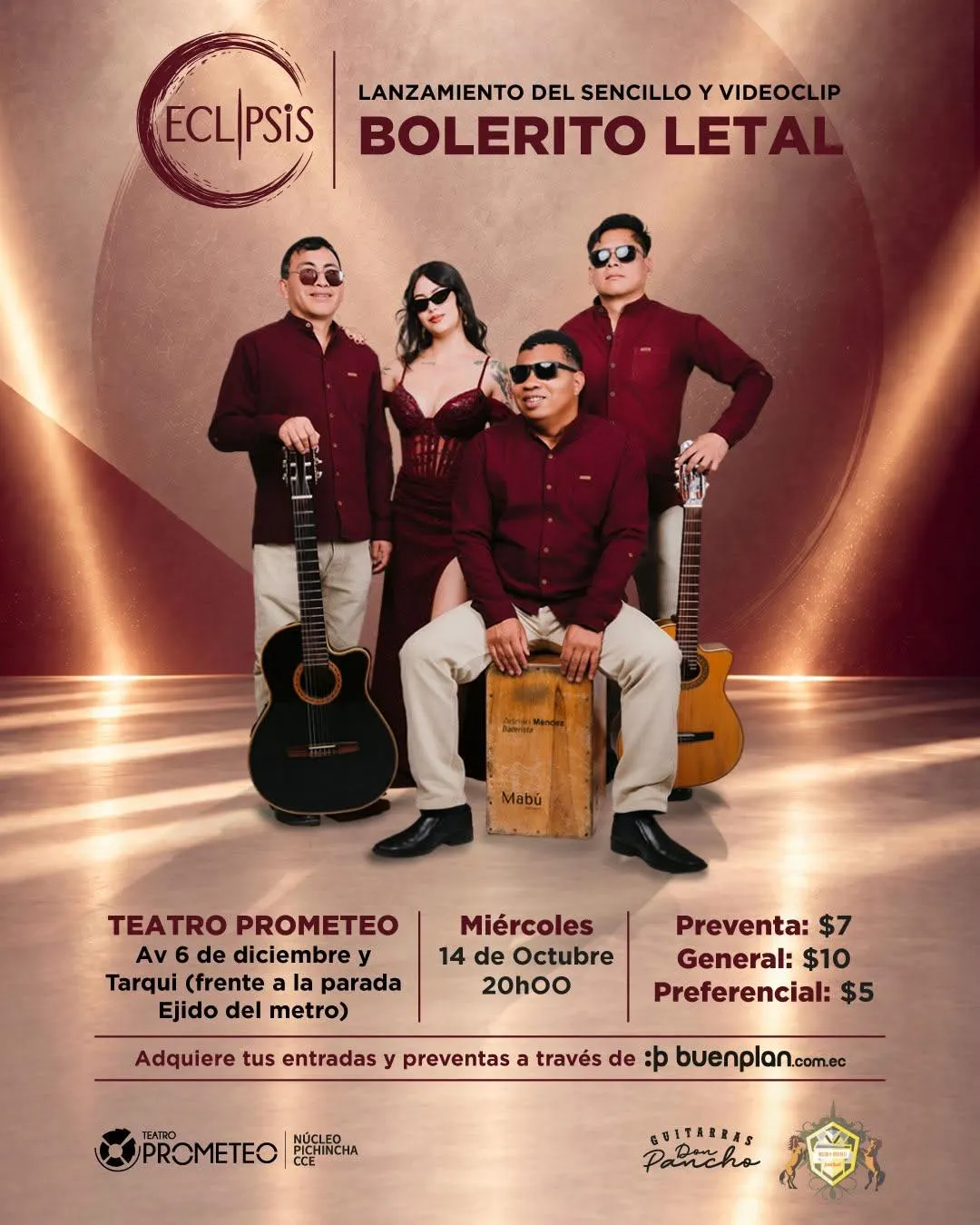 Flyer de Bolerito Letal - Lanzamiento de Tema + Video Clip oficial - Eclipsis