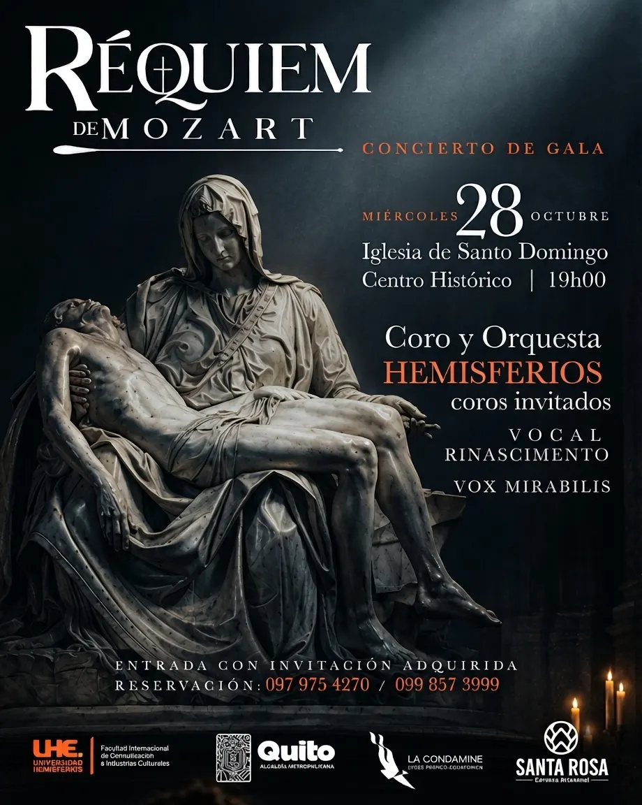 Flyer de El Réquiem de Mozart