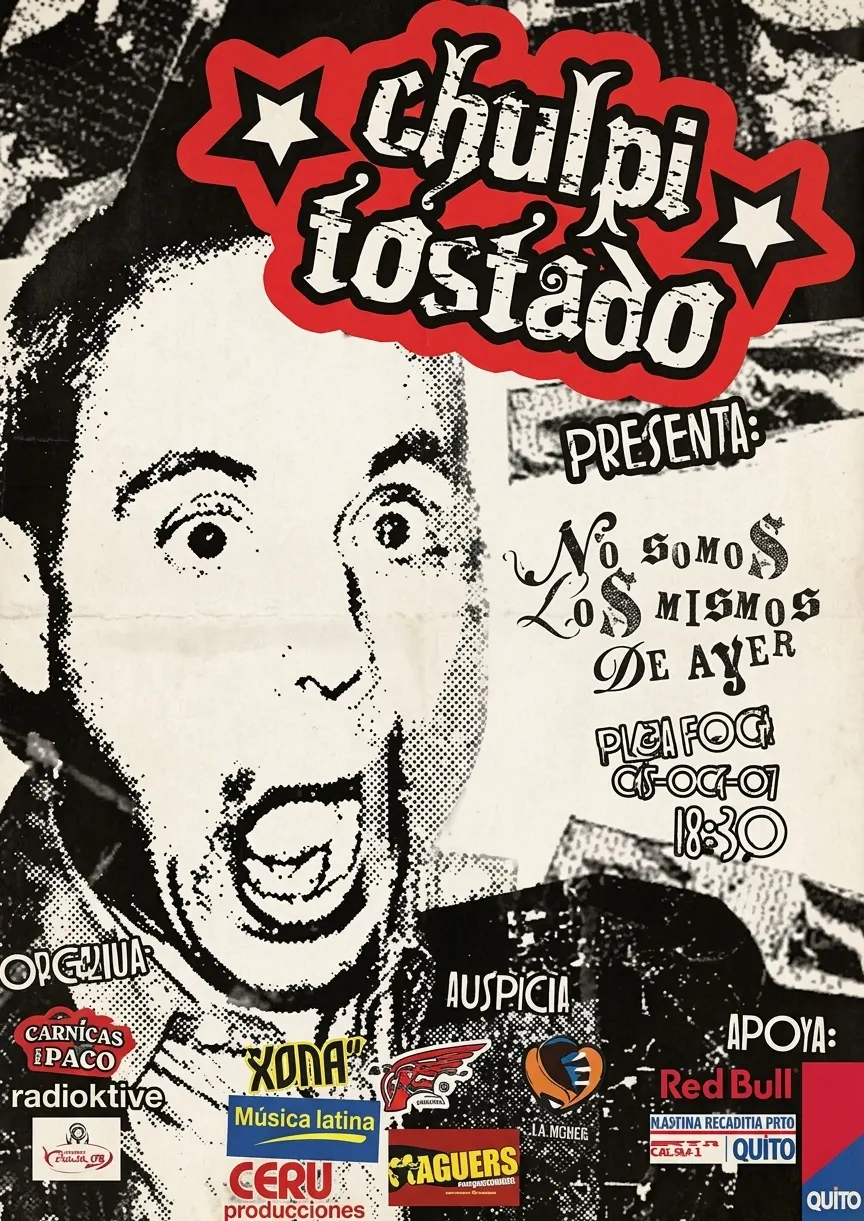 Flyer de Lanzamiento No Somos los Mismos de Ayer - Chulpi tostado