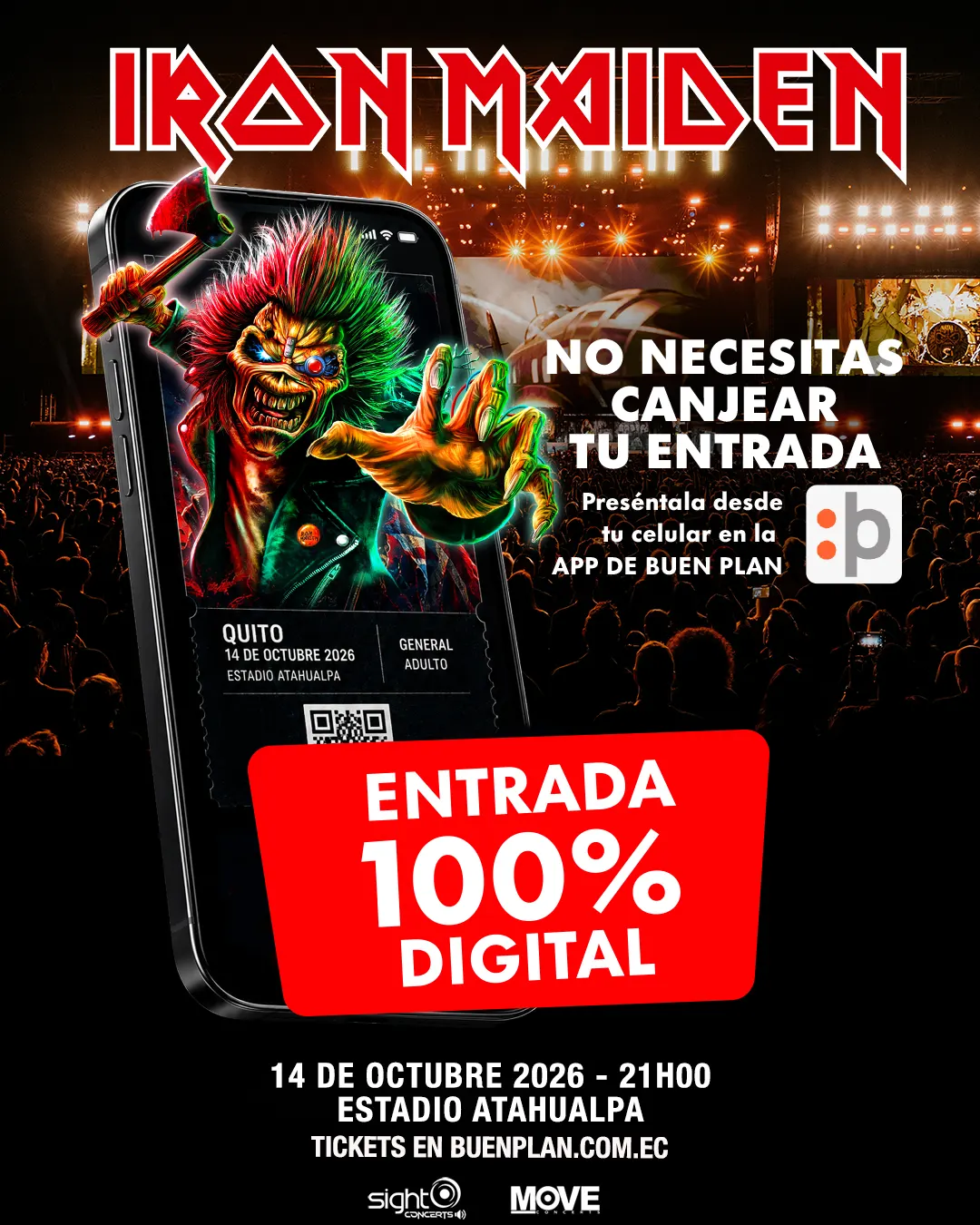 Iron Maiden en Ecuador 2026 - Run For your Lives World Tour 2026