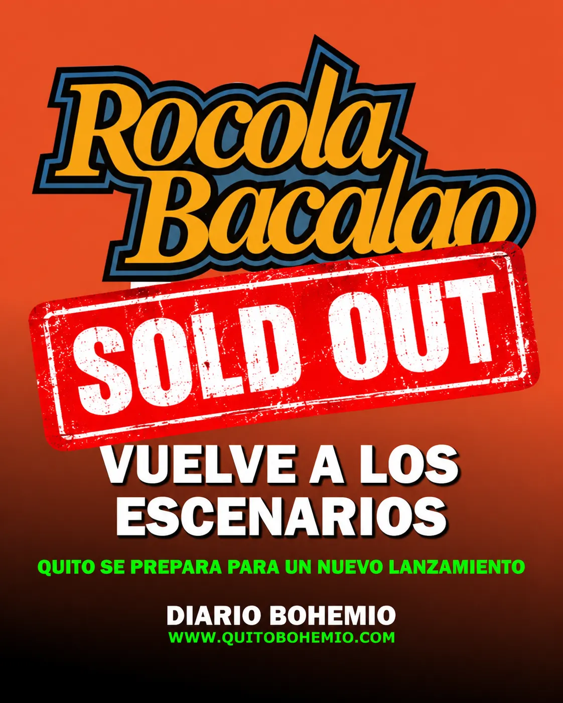Rocola Bacalao hace sold out! 14 de Noviembre Agotado!